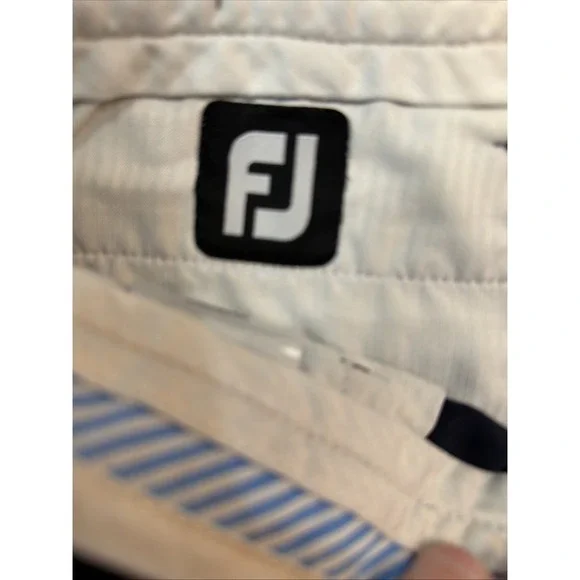 Foot Joy Navy Blue Flat Front Golf Casual Shorts Size W34 Classic Preppy - Picture 2 of 14